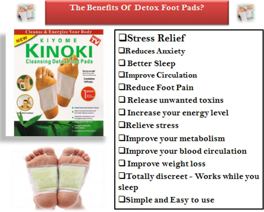 Kinoki Detox Premium Natural Foot Patches (Pack Of 10)