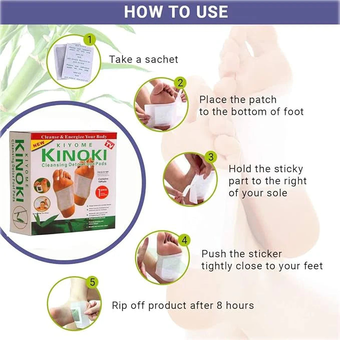 Kinoki Detox Premium Natural Foot Patches (Pack Of 10)